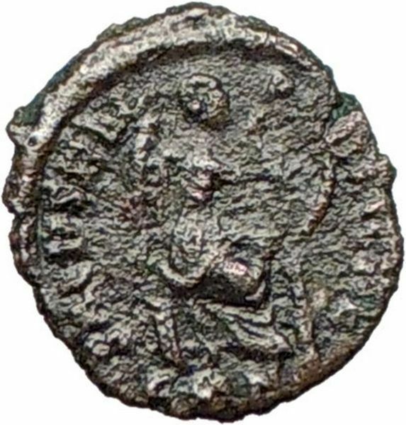 AELIA FLACILLA 379AD Ancient Rare Roman Coin VICTORY CHI-RHO Christ i27440