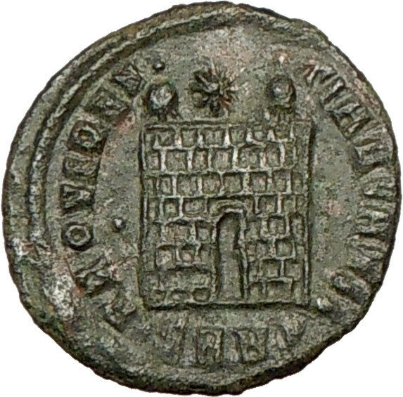 CONSTANTIUS II Constantine the Great son Ancient Roman Coin Camp GATE i18353