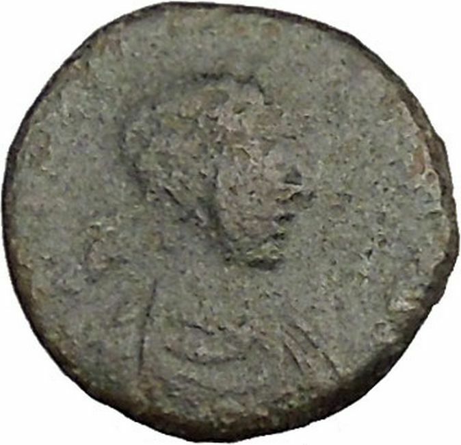 THEODOSIUS II 425AD Ancient Roman Coin Cross within wreath of success i32916