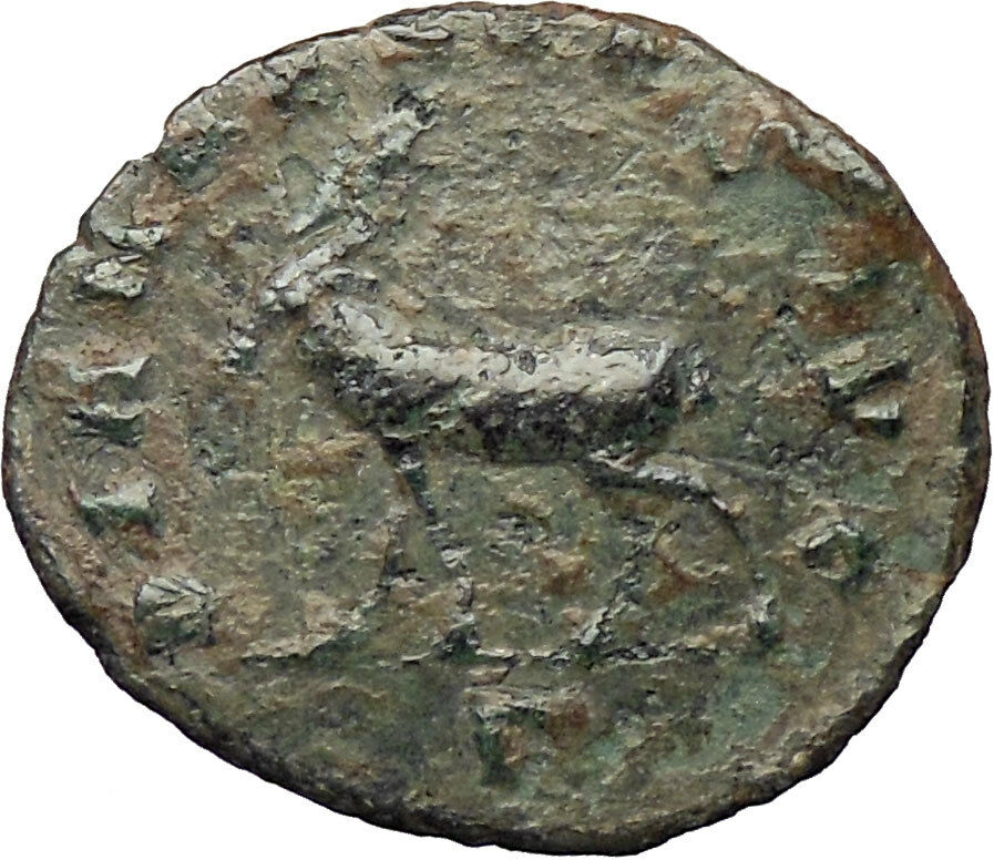 GALLIENUS son of Valerian I Very rare Ancient Roman Coin Antelope i29005