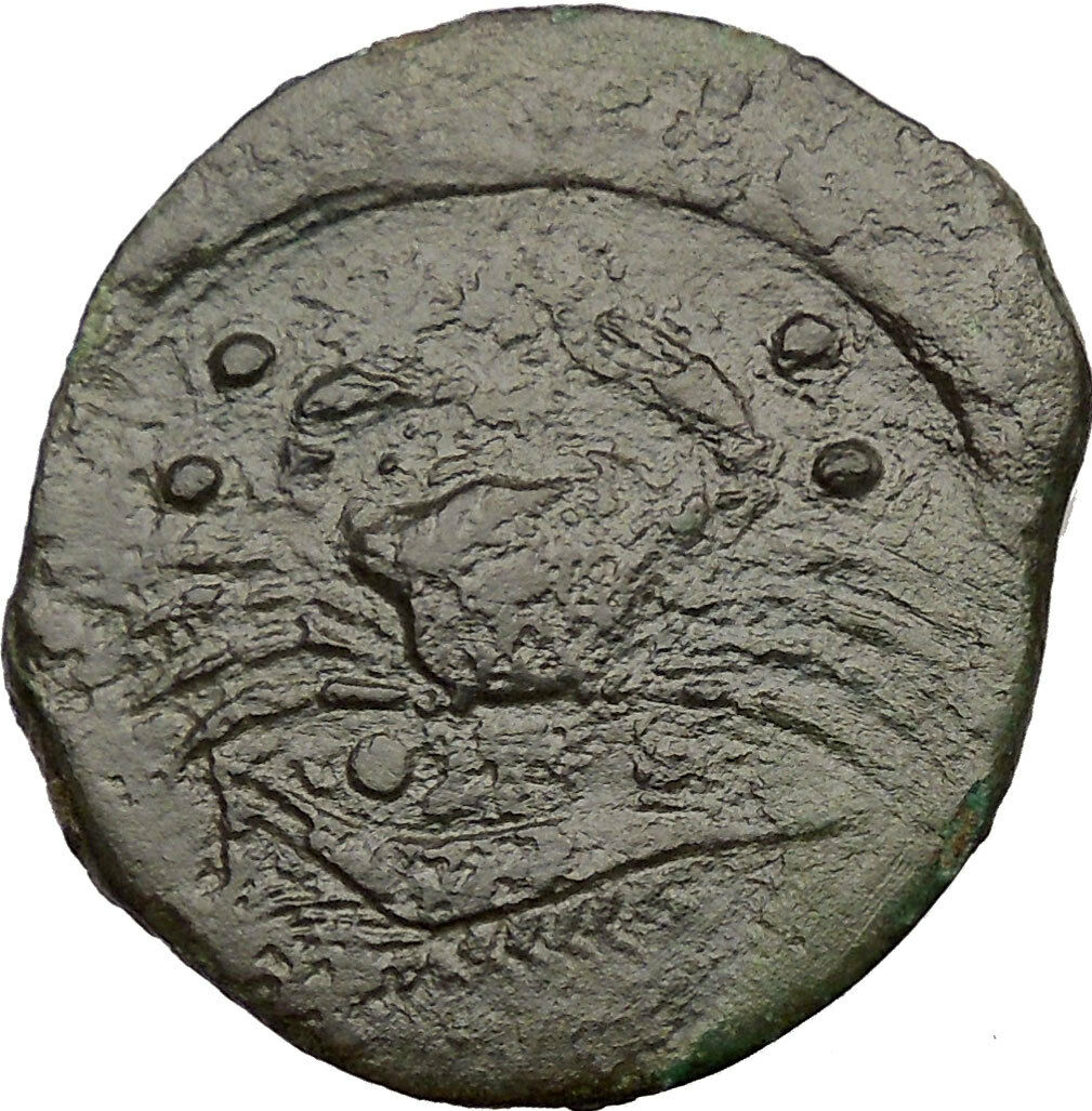 AKRAGAS in SICILY 425BC Eagle Hare Crab Crayfish Hemilitron Greek Coin i36481