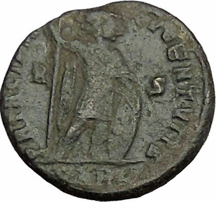 Crispus Constantine the Great son 317AD Ancient Roman Coin Mars Cult i39105