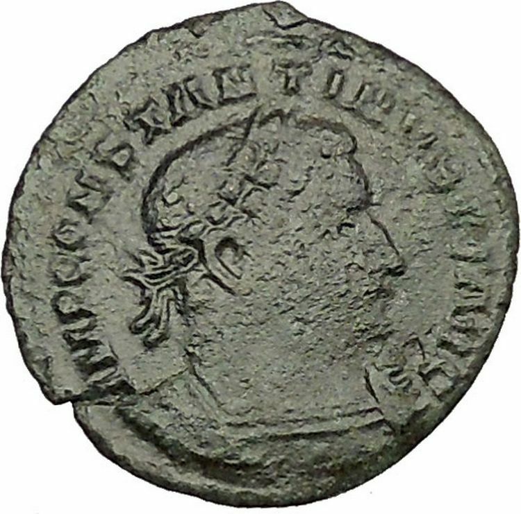 Constantine I the Great Ancient Roman Coin Sol with globe Sun God Cult i39209