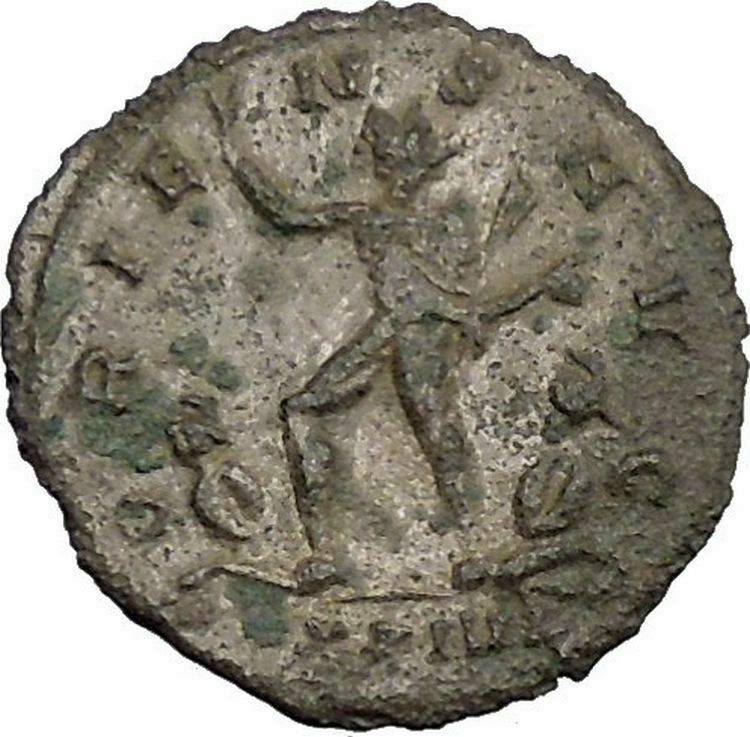 Aurelian 274AD Authentic Ancient Roman Coin Sol Sun God Cult Whip i39258