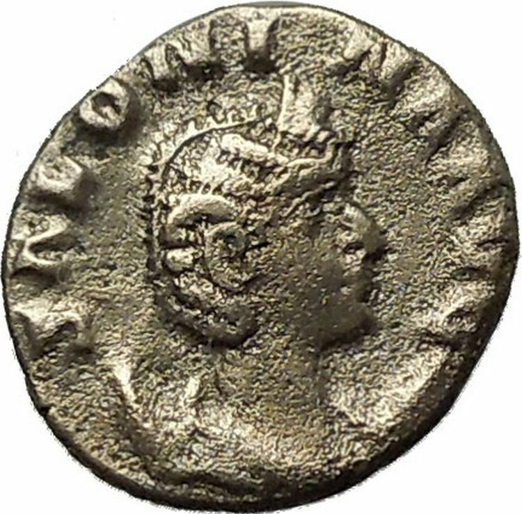 SALONINA daughter in law of Valerian I Silver Ancient Roman Coin Juno i40001