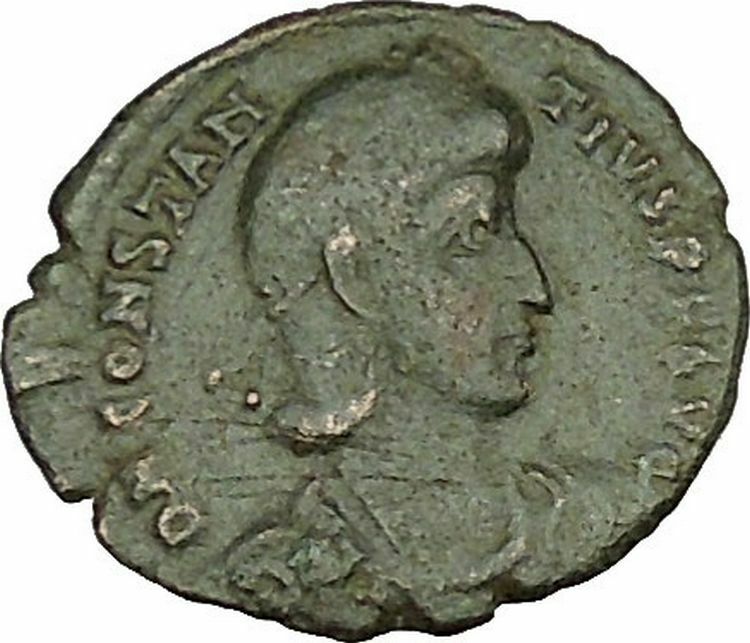 CONSTANTIUS II Constantine the Great son Roman Coin Battle Horse man i40153