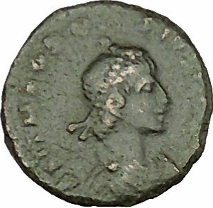 THEODOSIUS I 379AD Authentic Ancient Roman Coin Wreath of success i39484