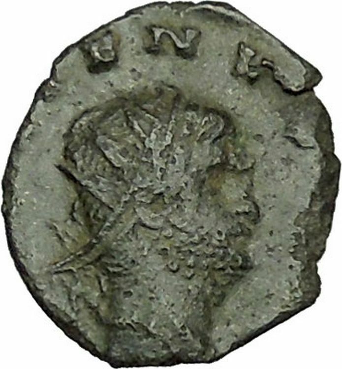 Gallienus Valerian I son Ancient RARE Roman Coin Salus Health Cult i40360