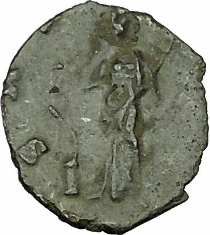 Gallienus Valerian I son Ancient RARE Roman Coin Salus Health Cult i40360