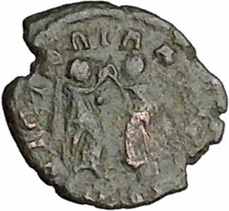 ARCADIUS 383AD Ancient Roman Coin VICTORY Nike Cult i40433