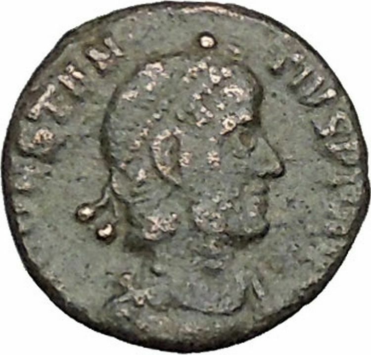 CONSTANTIUS II Constantine the Great son w globe Ancient Roman Coin i40441