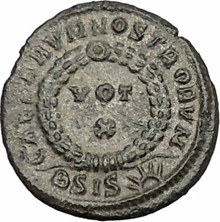 CONSTANTINE II Jr Constantine the Great son Ancient Roman Coin Wreath i40649