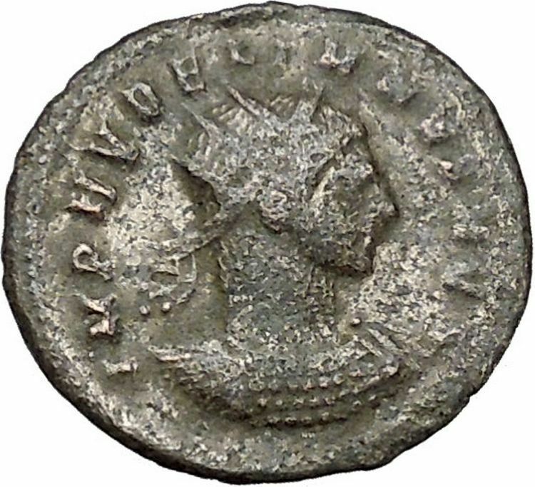 AURELIAN receiving wreath from woman Authentic Ancient Roman Coin i40855