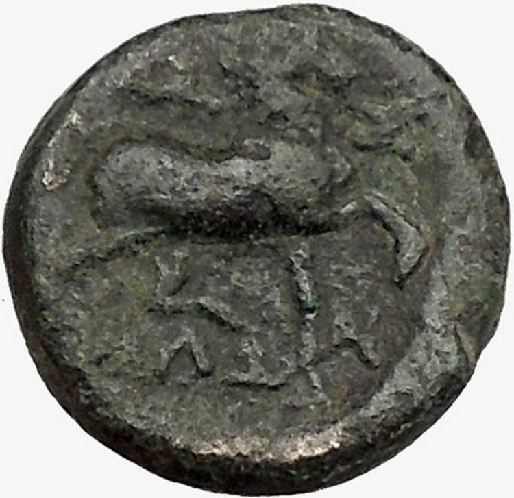 THESSALIAN LEAGUE Larissa 196BC Greek Coin ATHENA APOLLO Healer Cult i43390