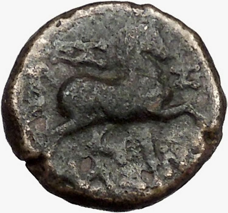 THESSALIAN LEAGUE Larissa 196BC Greek Coin ATHENA APOLLO Healer Cult i43388