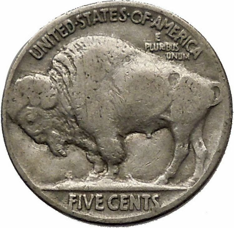 1936 BUFFALO NICKEL 5 Cents of United States of America USA Antique Coin i43824