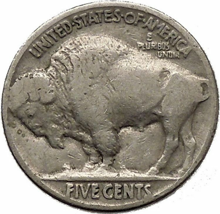 1936 BUFFALO NICKEL 5 Cents of United States of America USA Antique Coin i43856