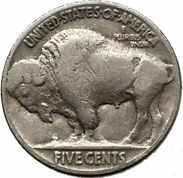 1936 BUFFALO NICKEL 5 Cents of United States of America USA Antique Coin i43847