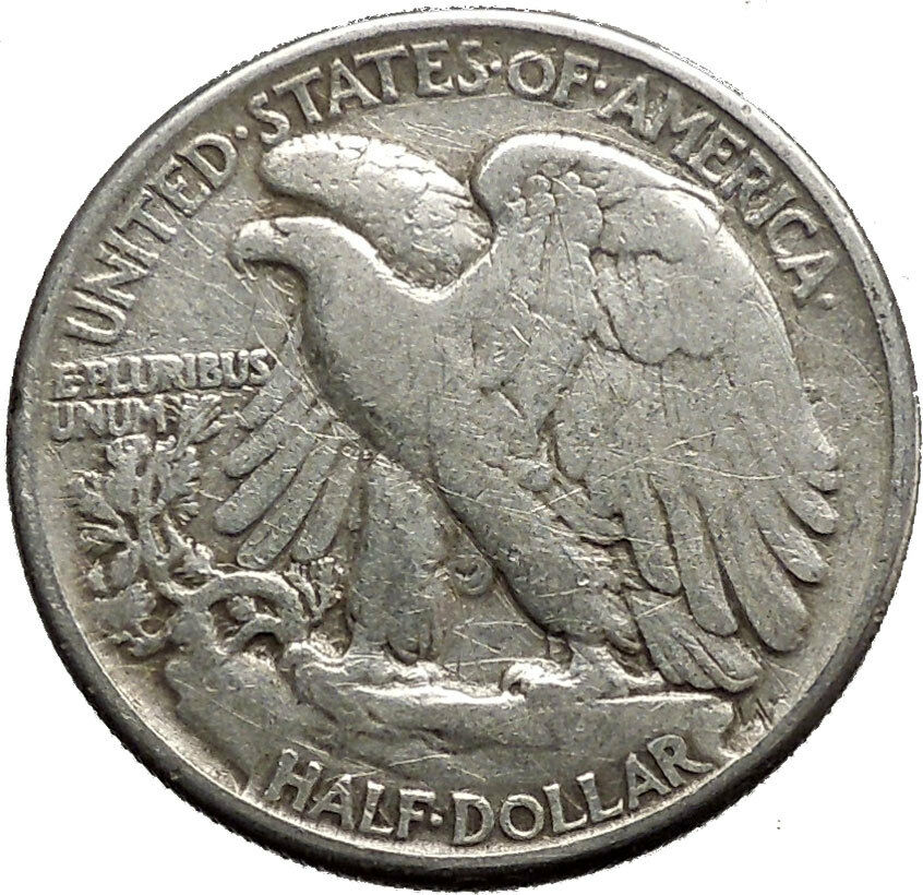 1944 WALKING LIBERTY Half Dollar Bald Eagle United States Silver Coin i44671