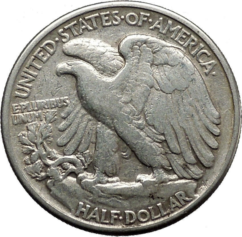 1943 WALKING LIBERTY Half Dollar Bald Eagle United States Silver Coin i45148