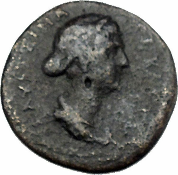 Faustina II wife of Marcus Aurelius Pautalia Ancient Roman Coin Salus i45739