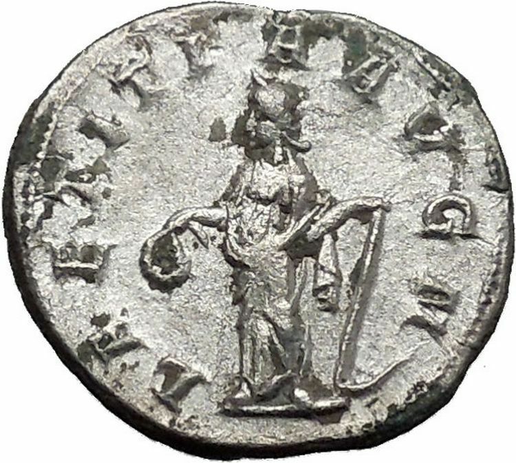 GORDIAN III 241AD Silver Ancient Roman Coin Happiness Cult Anchor Hope i45047