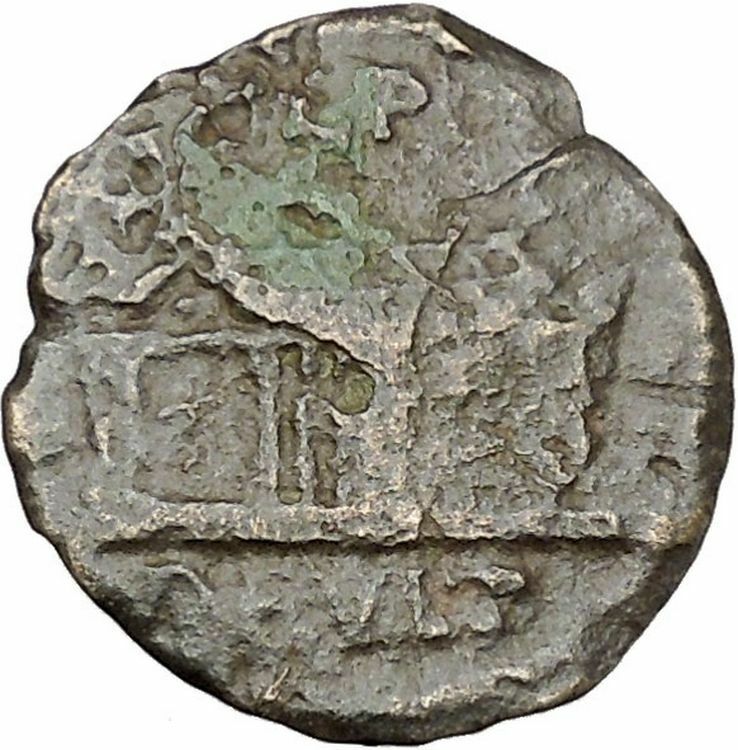 GORDIAN III 238AD Deultum Thrace Serapis 3 Dimensional Temple Roman Coin i45397