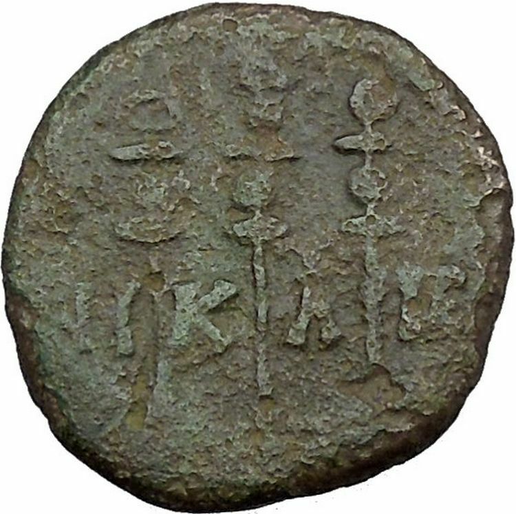 SEVERUS ALEXANDER 222AD Nicaea LEGIONARY STANDARDS Ancient Roman Coin i45234