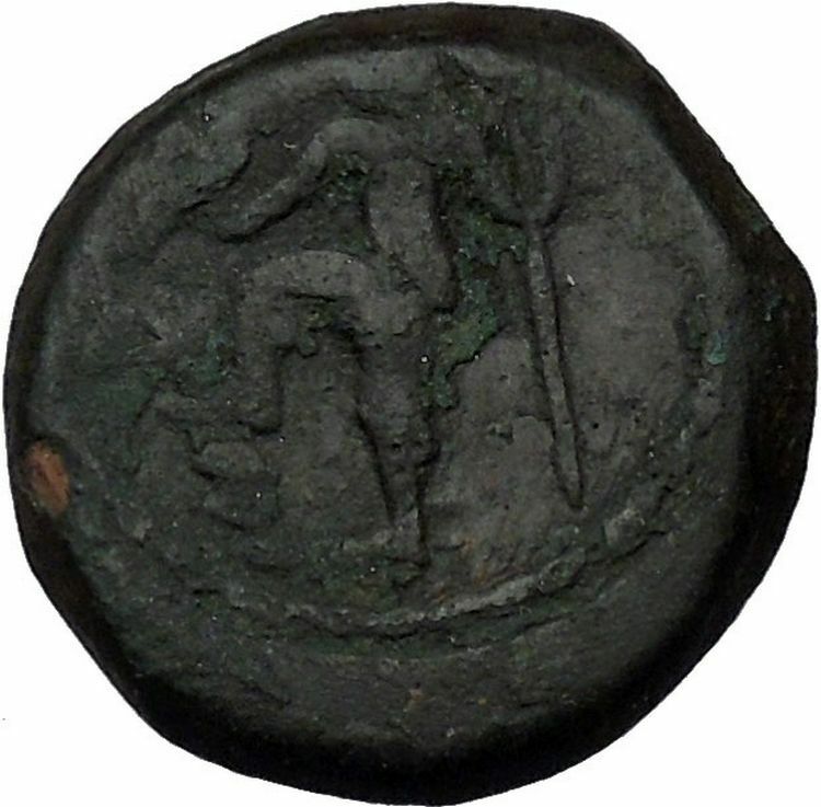 CARTEIA SPAIN After44BC Authentic Ancient Roman Coin Greek Colony Neptune i46316