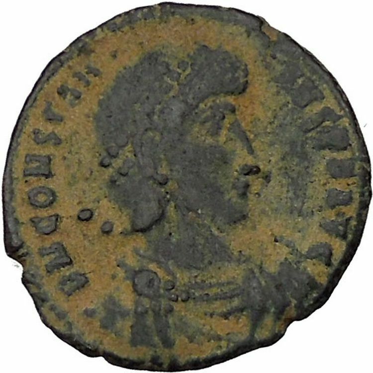 CONSTANTIUS II Constantine the Great son Ancient Roman Coin Battle Horse i45902