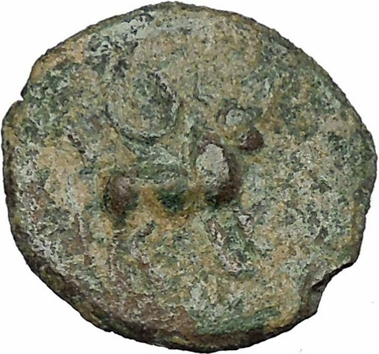 CASTULO Spain 2nd Century BC Male Bull Authentic Ancient Greek Coin i46502