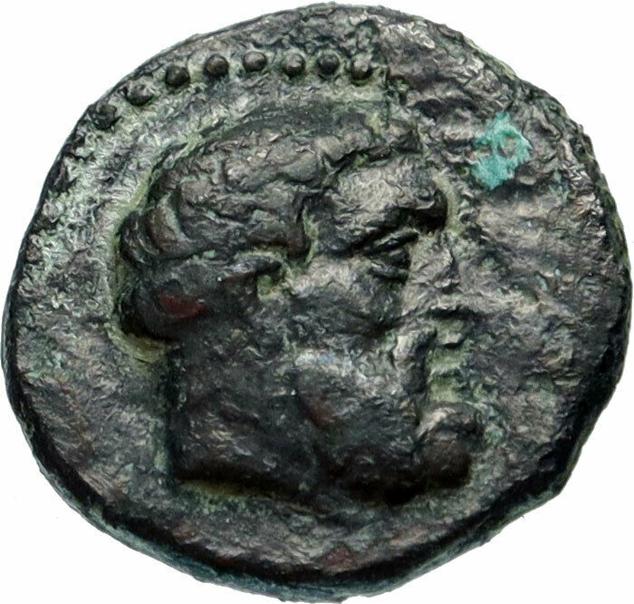 MENAINON in SICILY 2ndCenBC Hercules Club QUADRANS Ancient Greek Coin i46600