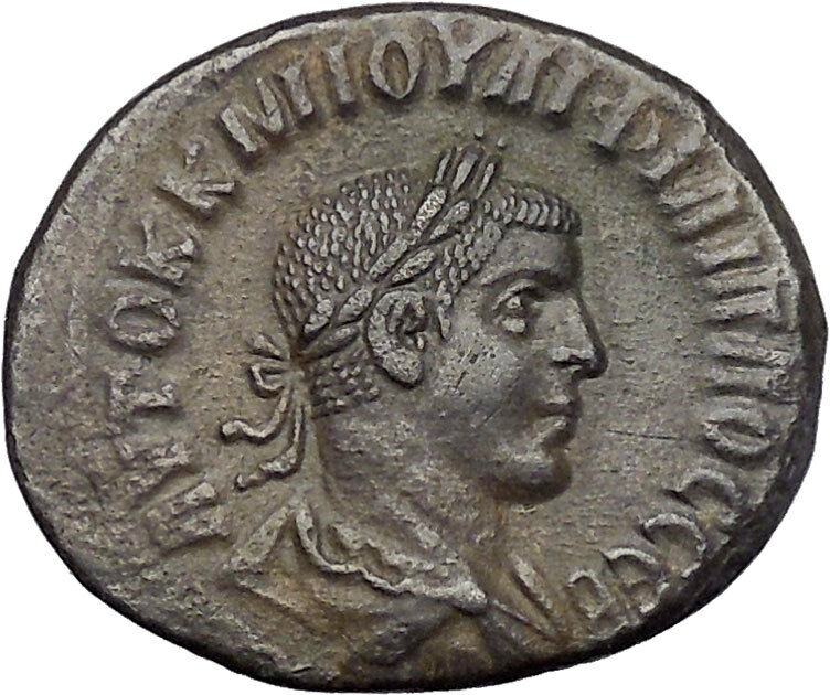 PHILIP II 249AD Antioch ANTIOCH Silver Tetradrachm Ancient Roman Coin i46827