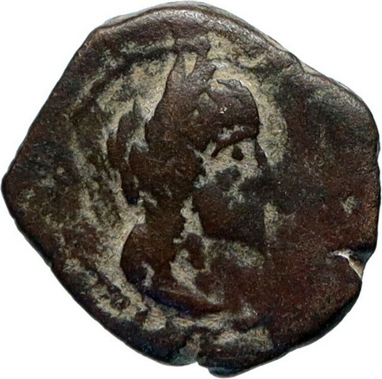 ARETAS IV 9BC Arab Kingdom of Nabataea Authentic Ancient PETRA Greek Coin i46673