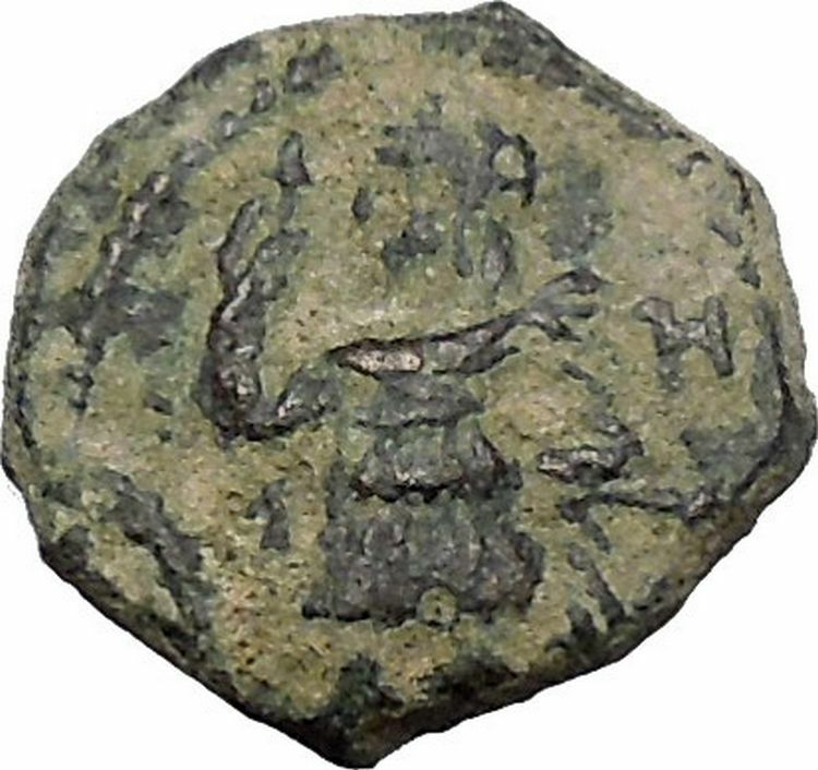 ARETAS IV & SHAQUILATH Arab Kingdom of Nabataea PETRA Ancient Greek Coin i46924