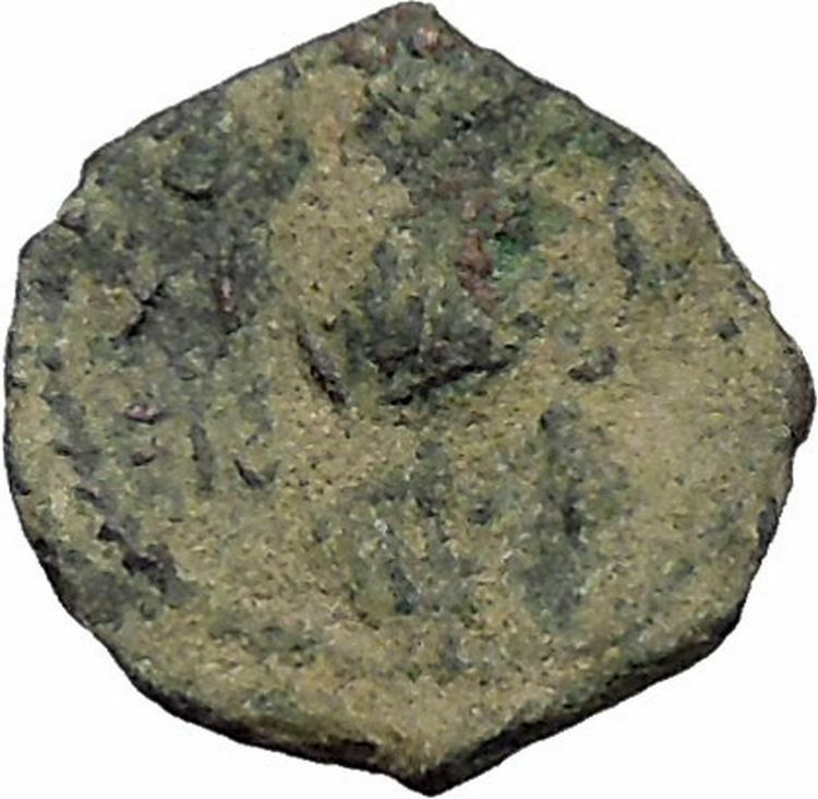 ARETAS IV & SHAQUILATH Arab Kingdom of Nabataea PETRA Ancient Greek Coin i46924