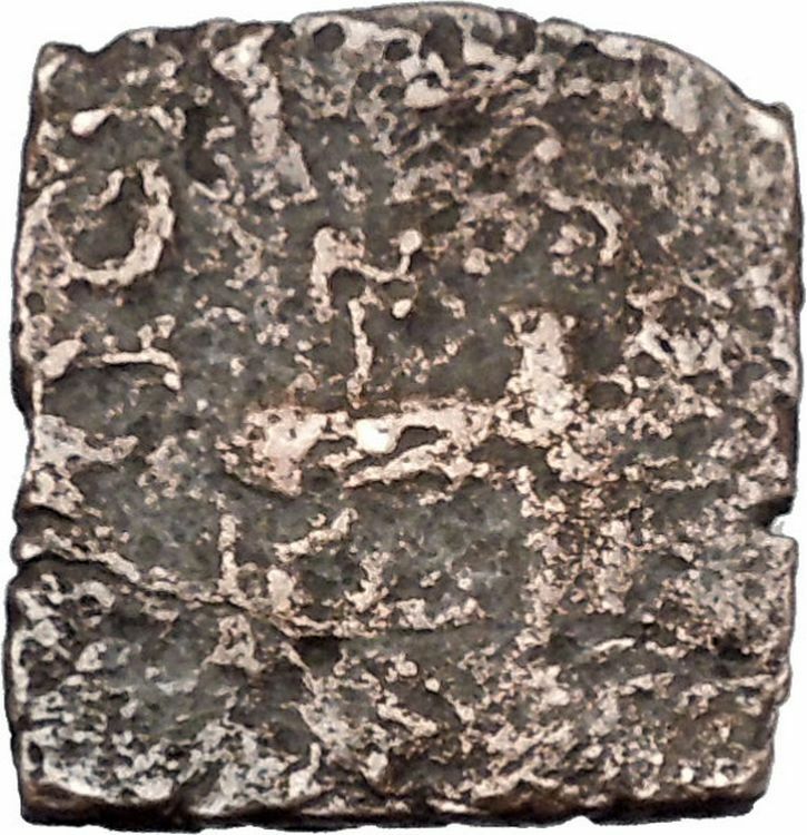 AZILISES 85BC INDO SKYTHIAN King on Horse Bull Ancient Greek Coin India i47058