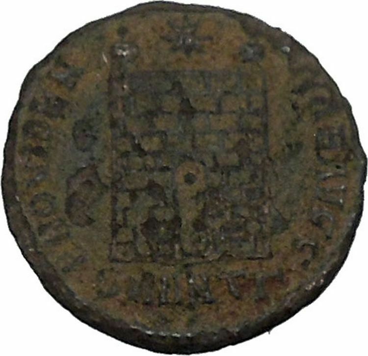 CONSTANTINE I the GREAT 325AD Ancient Roman Coin Military Camp gate i45880