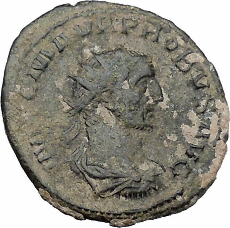 Probus receiving globe from Jupiter 281AD Authentic Ancient Roman Coin i47028