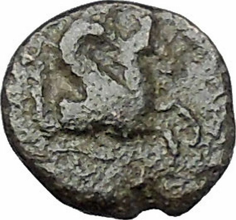 Lampsakos in Mysia 400BC Rare Ancient Greek Coin Female head Pegasus i47265