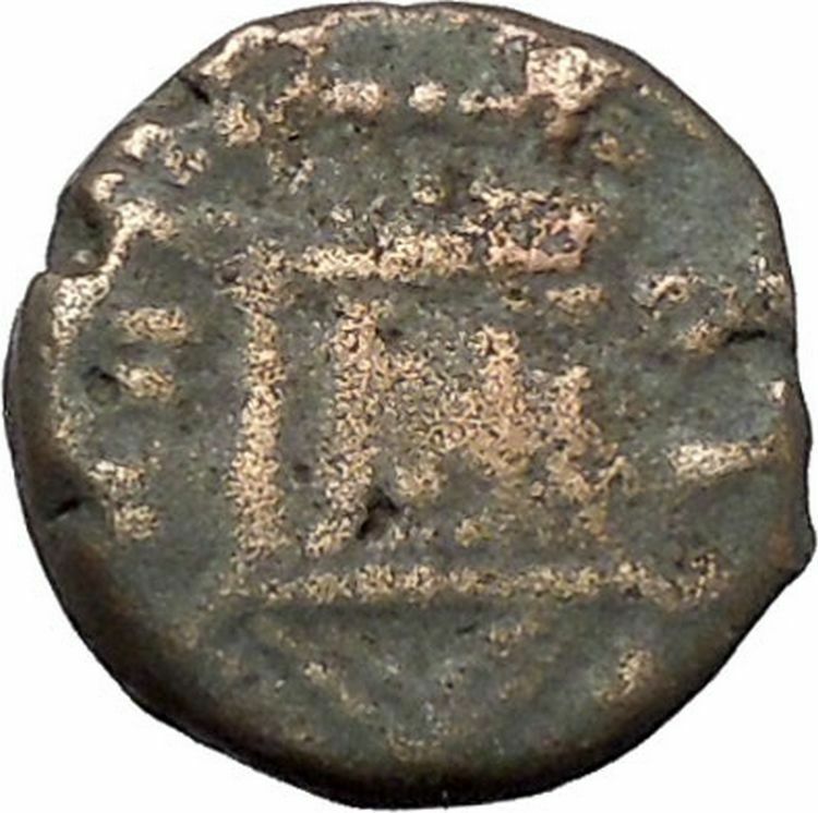 Geta Nicaea in Bithynia Ancient Roman Coin Four column temple i47549