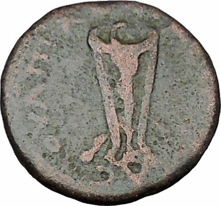 Septimius Severus Pautalia in Thrace Ancient Roman Coin Tripod Serpent i48350