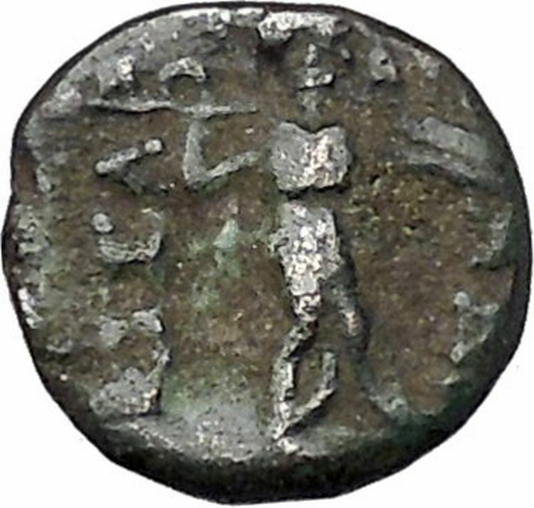 THESSALIAN LEAGUE Larissa Thessaly 196BC Apollo Athena Ancient Greek Coin i47172