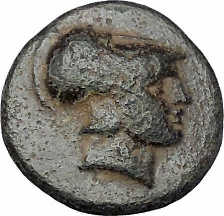 Demetrius I Poliorcetes Helmet Macedon Kingdom Galley Ship Greek Coin i47164