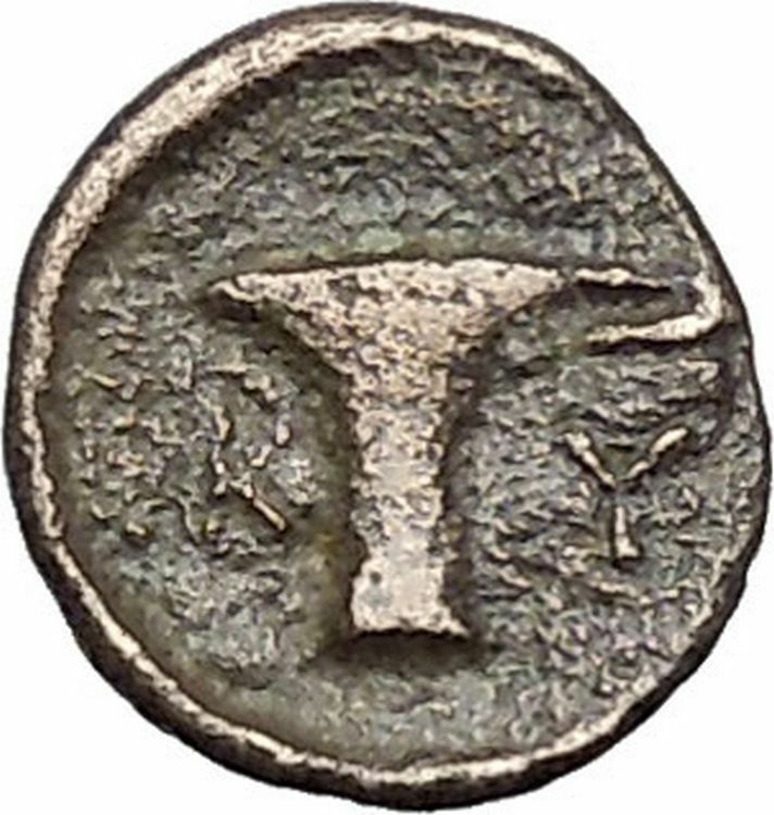 Kyme in Aeolis 350BC EAGLE & VASE on Authentic Ancient Greek Coin i48586