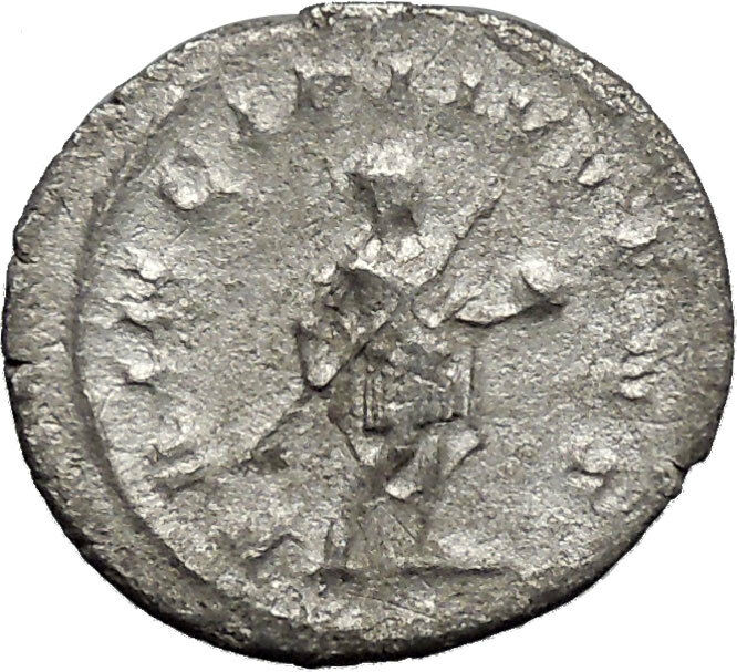 PHILIP II Roman Caesar with globe 245AD Silver Rare Ancient Roman Coin i48767