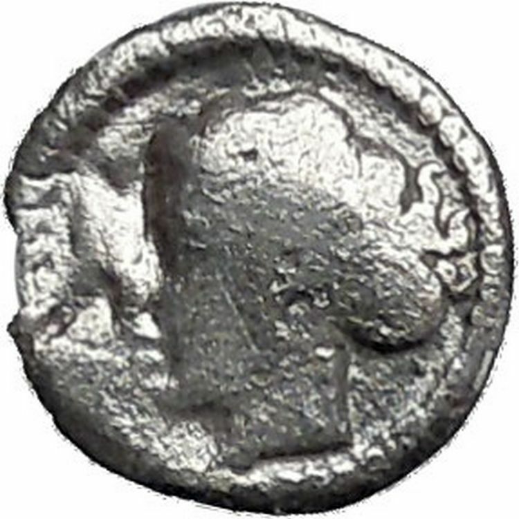 SYRACUSE in SICILY 405BC Dionysios I Nymph Arethusa Silver Greek Coin i48781