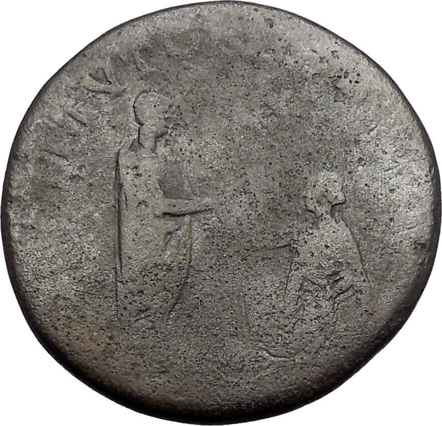 HADRIAN as Restorer of Gaul Sestertius RESTITVTORI GALLIAE Roman Coin i49178