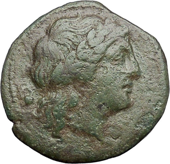 MESSANAN SICILY 241BC Apollo Nike MAMERTINI Authentic Ancient Greek Coin i49196