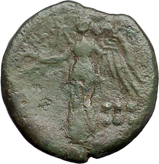 MESSANAN SICILY 241BC Apollo Nike MAMERTINI Authentic Ancient Greek Coin i49196